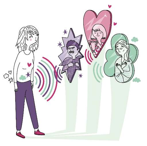 Illustration symbolisant le miroir que les autres nous renvoient dans nos relations.